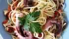 Spaghetti con polpo al cartoccio