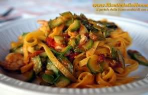 ricetta_spaghetti_gamberi_zucchine