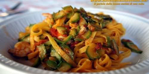 ricetta_spaghetti_gamberi_zucchine