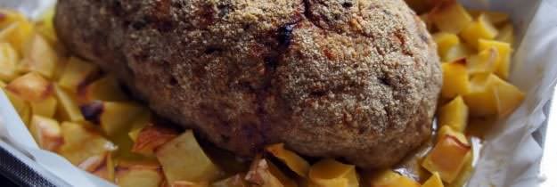 Polpettone con patate al forno