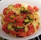 Lasagnette zucchine, pomodorini e cipolletta fresca