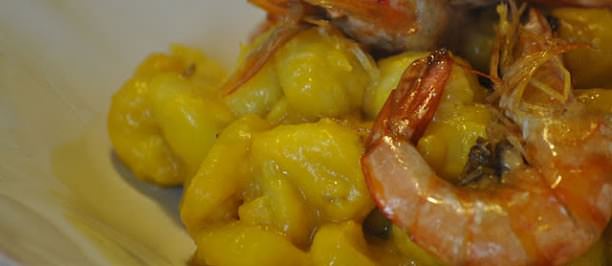 kamut gnocchi mazzancolle zucca