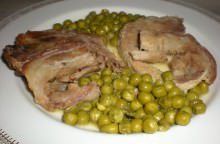 Arrosto di vitello con piselli