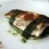 Spigola farcita con spinaci, gamberi e mandorle