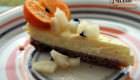 Cheesecake al Philadelphia con composta di mandarini e pere