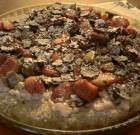 Crostata di fragole e budino con i cornflakes