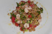 Insalata di farro e gamberi rosa
