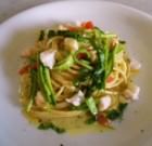 Spaghettini agli scampi e verdure estive