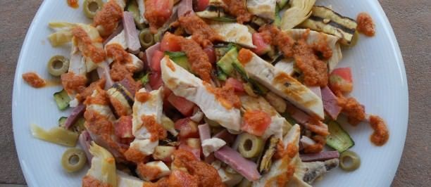 Ricetta insalata di pollo e verdure grigliate