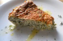 Sformato di erbe di campo ai quattro formaggi e speck