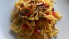 Tagliatelle ai funghi porcini e verdure grigliate