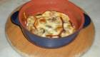 Pirottine con funghi, fiori di zucca e provola affumicata al forno
