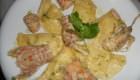 Ravioli di grano kamut, patate e funghi alle cicale di mare