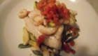 Scorfano con crostacei e verdure