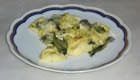 Ravioli di magro con cicoria e mozzarella gratinati al forno