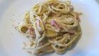 Vermicelli alla crema di carciofi e speck