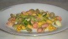 Orecchiette tricolori con nastri di zucchine