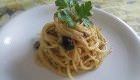 Spaghetti di Gragnano al pesto di triglie mantecati con burro Occelli