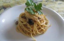 Spaghetti di Gragnano al pesto di triglie mantecati con burro Occelli