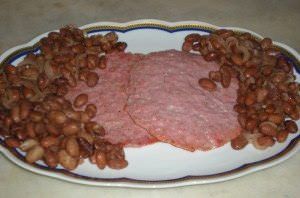 Bistecche di “Tastasale” con fagioli borlotti