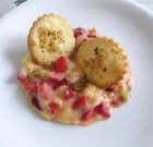 Zuppetta di crema e frutta con frollini all’olio e nocciole