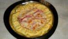 Quiche con coste, prosciutto cotto e mozzarella