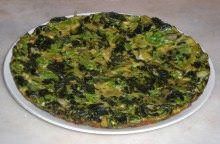 Frittata light al forno con cicoria e rucola