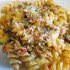 Fusilli all’ ortolana e formaggio di fossa
