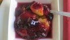 Crema affogata nelle ciliegie al vino rosso