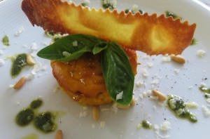 Sformatino di carote al profumo di pesto