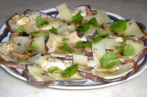 Carpaccio light di melanzane con menta