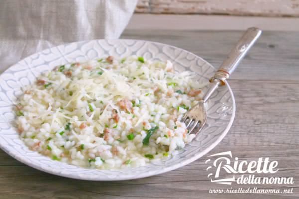 Risotto alla salsiccia, spinaci e Asiago