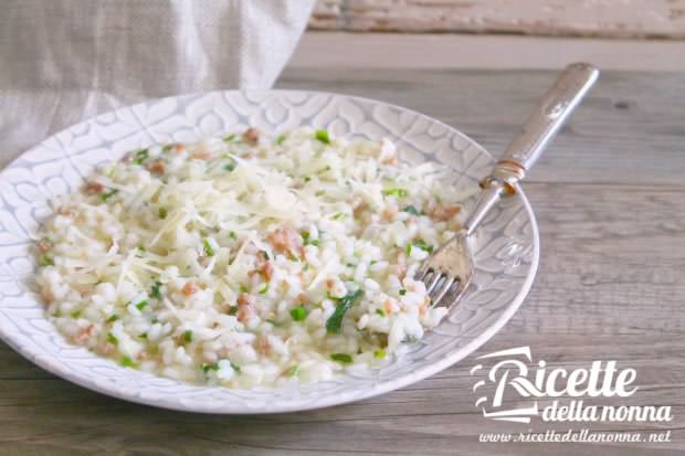 Risotto salsiccia, spinaci e Asiago