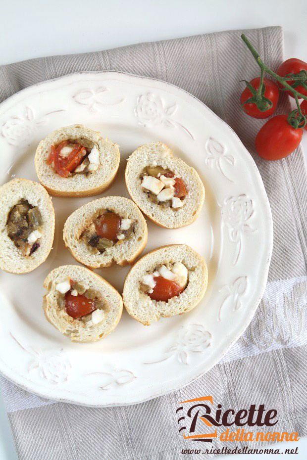 Baguette ripiena alle melanzane ricetta e foto