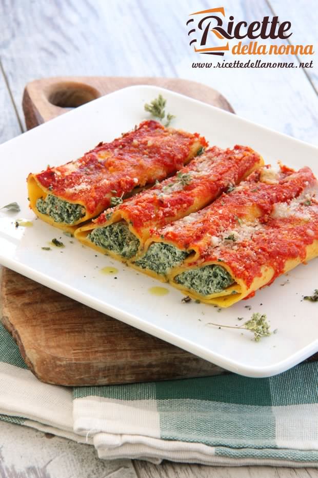 Cannelloni ricotta e spinaci ricetta e foto