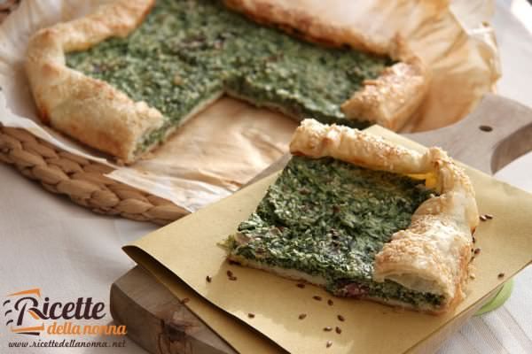 Torta rustica con ricotta e spinaci