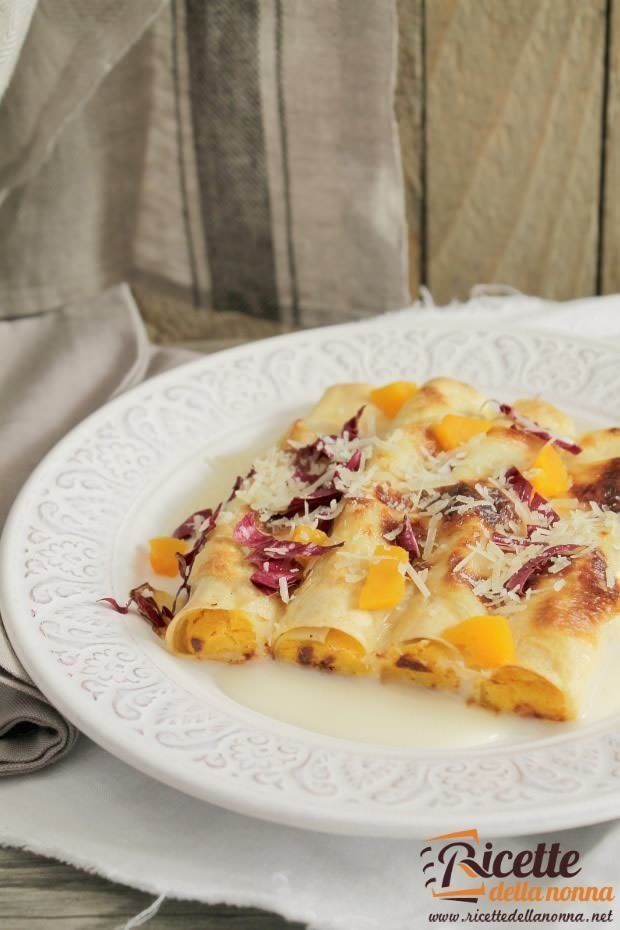 Foto cannelloni zucca e radicchio