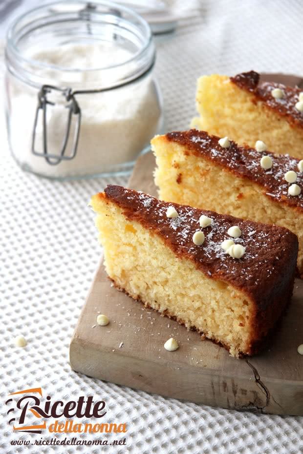 Torta cocco, cioccolato bianco e ricotta ricetta e foto