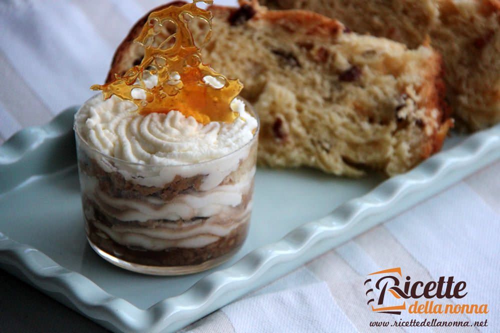 Dolci Di Natale Con Panettone.Ricetta Coppette Panettone Con Panna Ricette Della Nonna