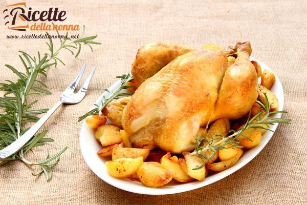 Pollo al forno con patate