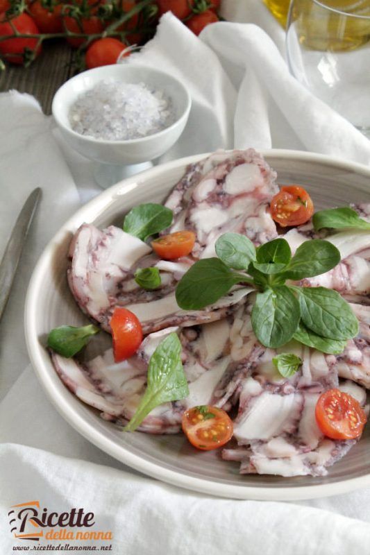 Carpaccio di polpo Ricette della Nonna