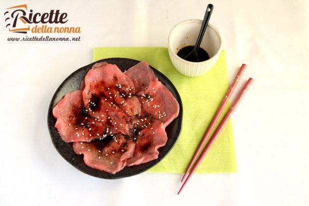 Carpaccio di manzo alla soia ricetta e foto