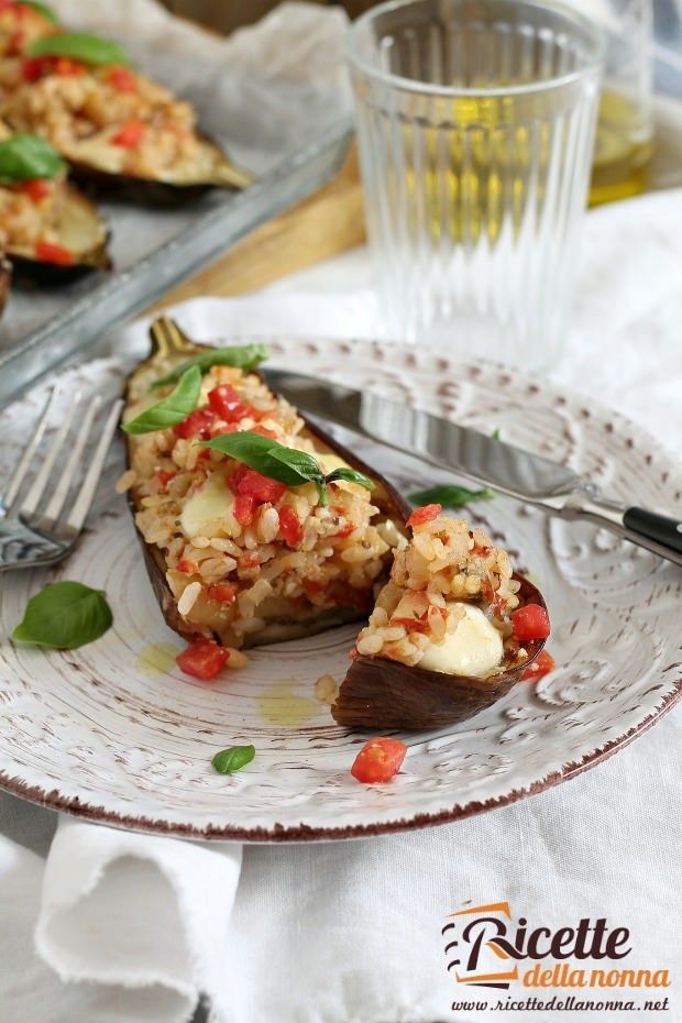 Melanzane ripiene di riso ricetta e foto