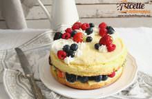 Torta bianca con crema pasticcera e crema al burro