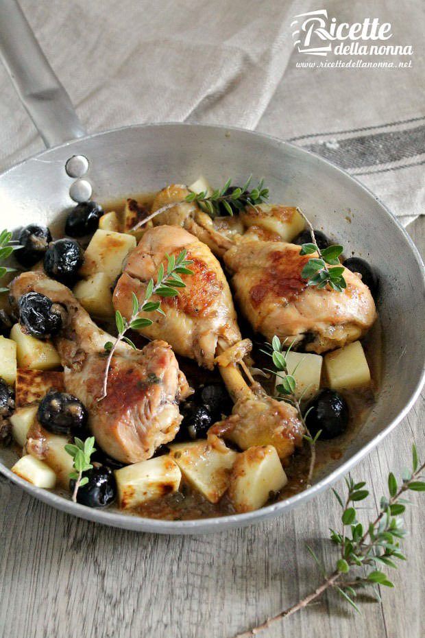 Foto cosce di pollo alle olive e mirto