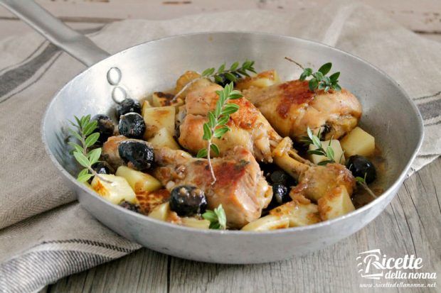 Ricetta cosce di pollo alle olive e mirto