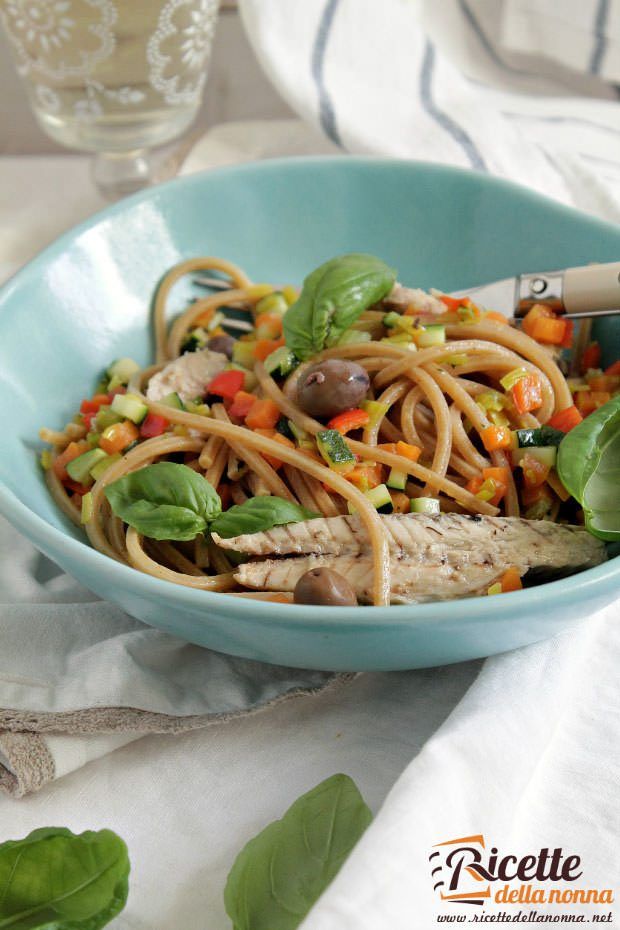 Spaghetti mediterranei al kamut ricetta e foto