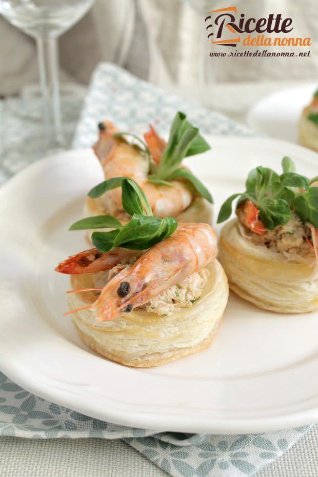 Vol au vent al sapore di mare foto e ricette