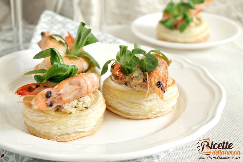 Vol au vent al sapore di mare foto e ricette