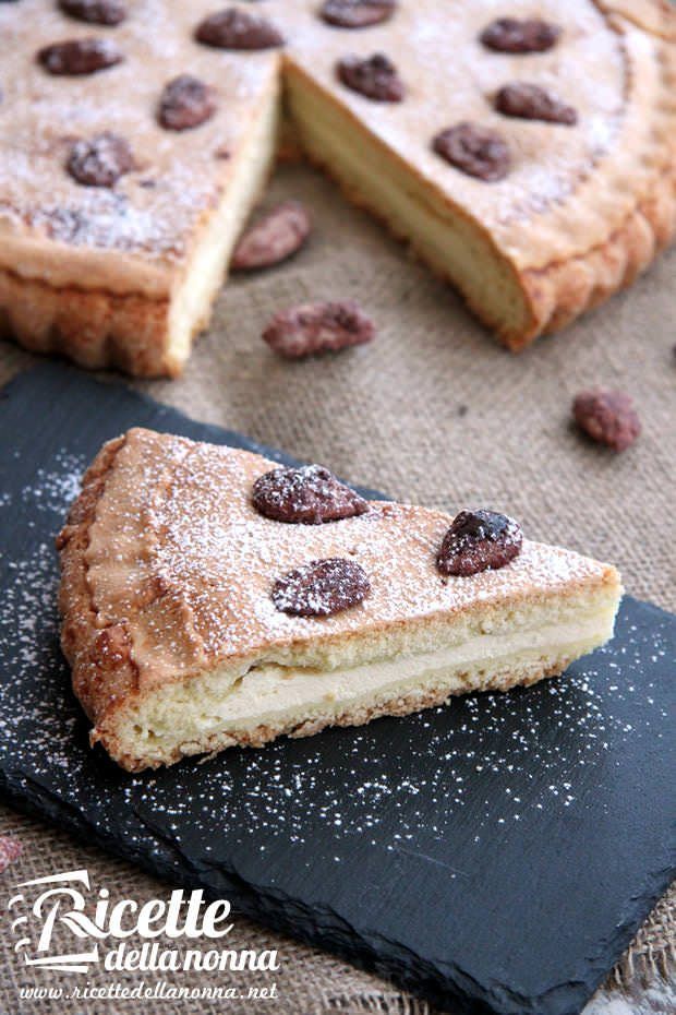 Crostata con ricotta e mandorle zuccherate ricetta e foto